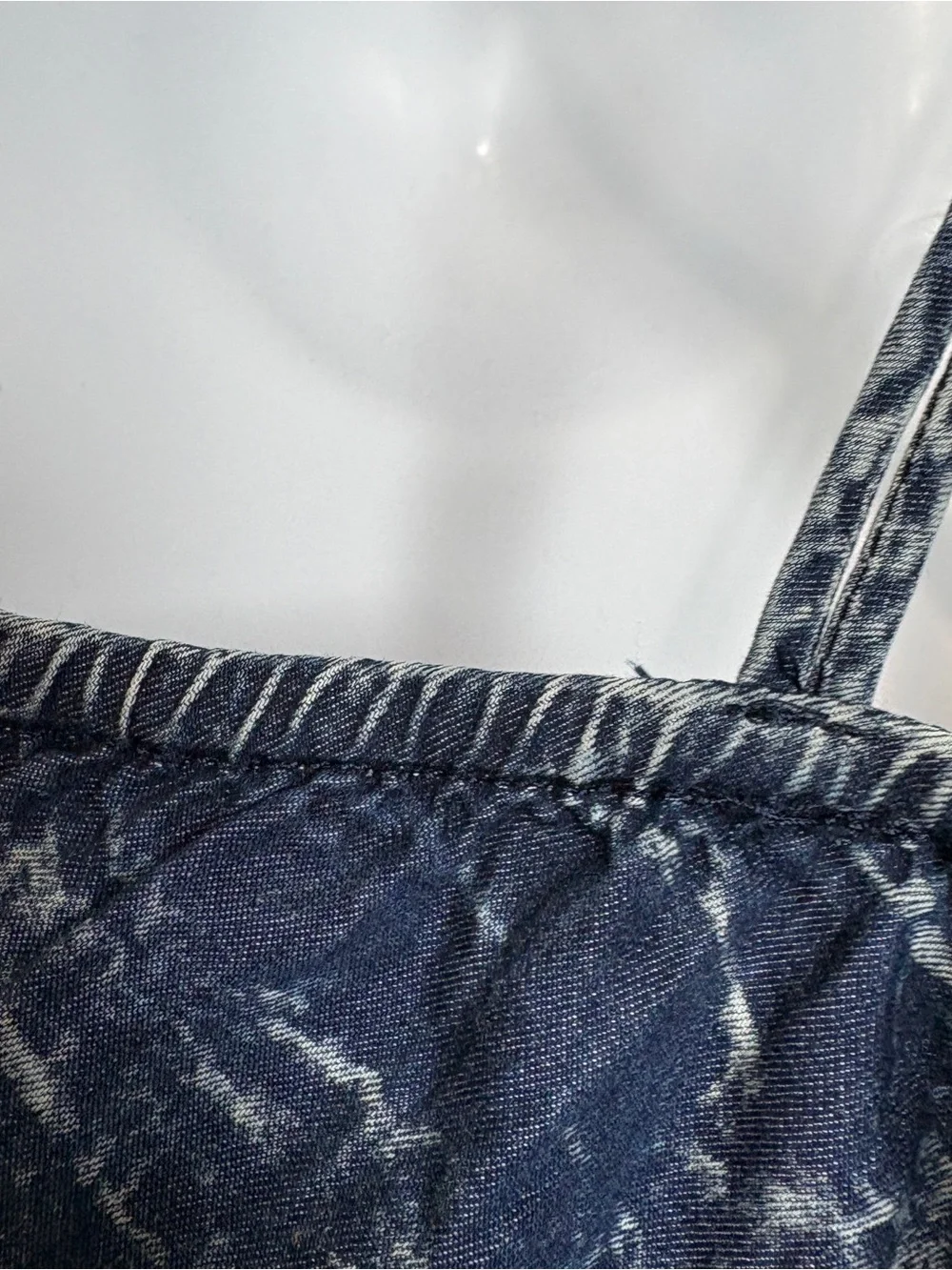 True Religion Blue Dream Wash A Line Tank Top